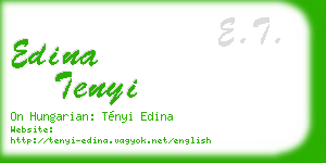 edina tenyi business card